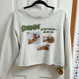 Large Scooby-Doo white long sleeve crop top